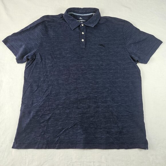 Tommy Bahama Polo Shirt Men's Size XL Blue Marlon Logo Embroidery Short Sleeve - Picture 1 of 11